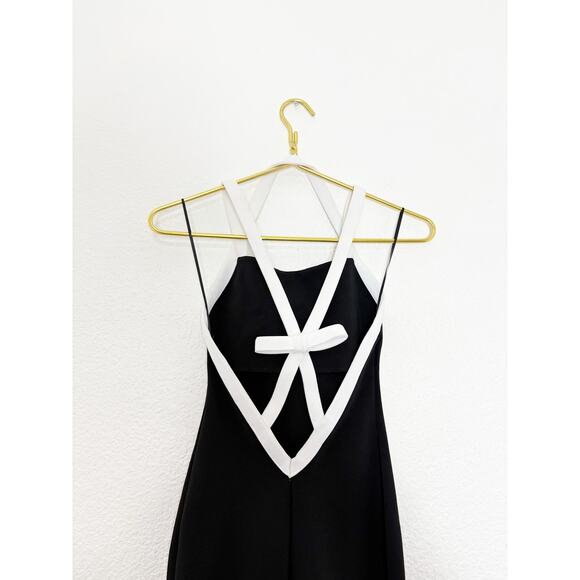 Zara Womens Black Sleeveless Halter Neck Midi Dress Small Preppy Old Money - Picture 12 of 15